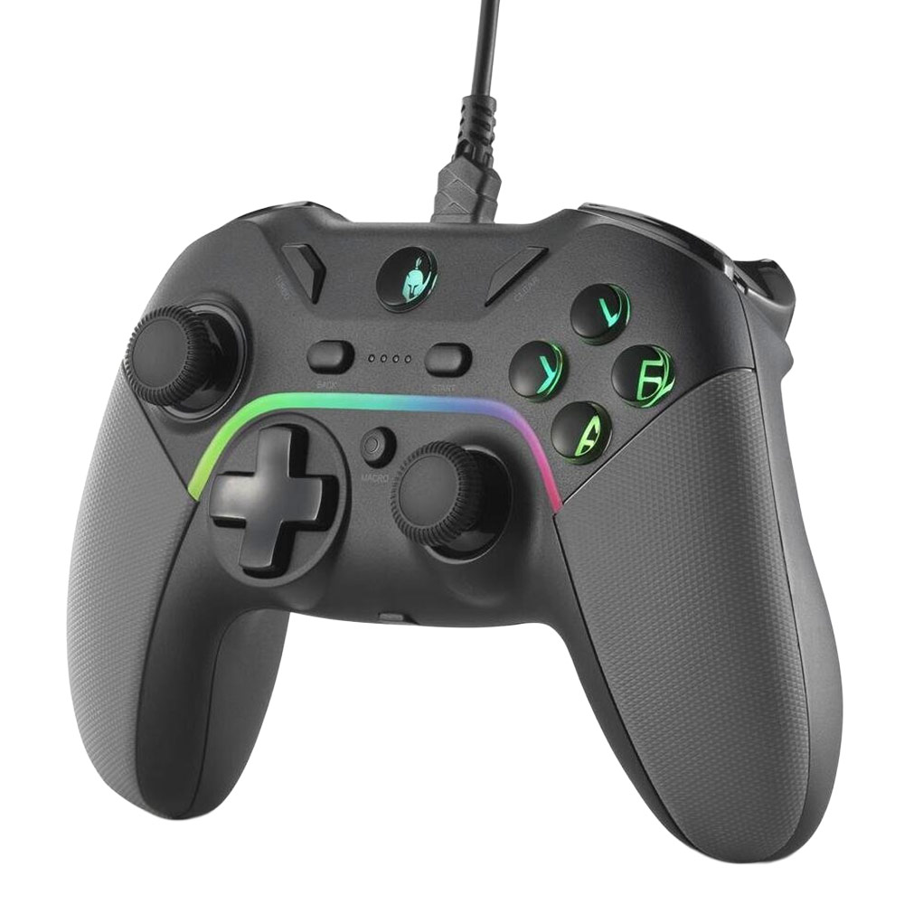 Corded gamepad for PC/PS3 SPARTAN GEAR Pelekys black
