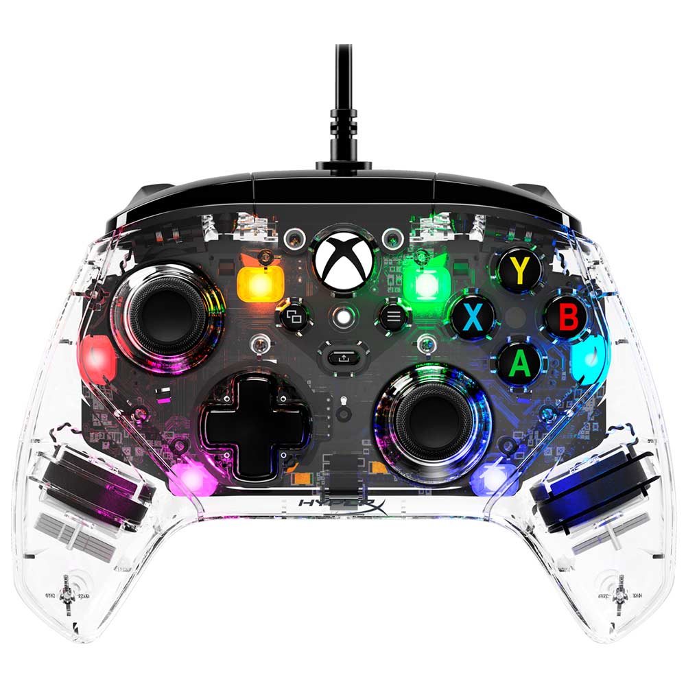 Corded Gamepad for PC/Xbox One/Series X/S HyperX Clutch Gladiate RGB 7D6H2AA transparent