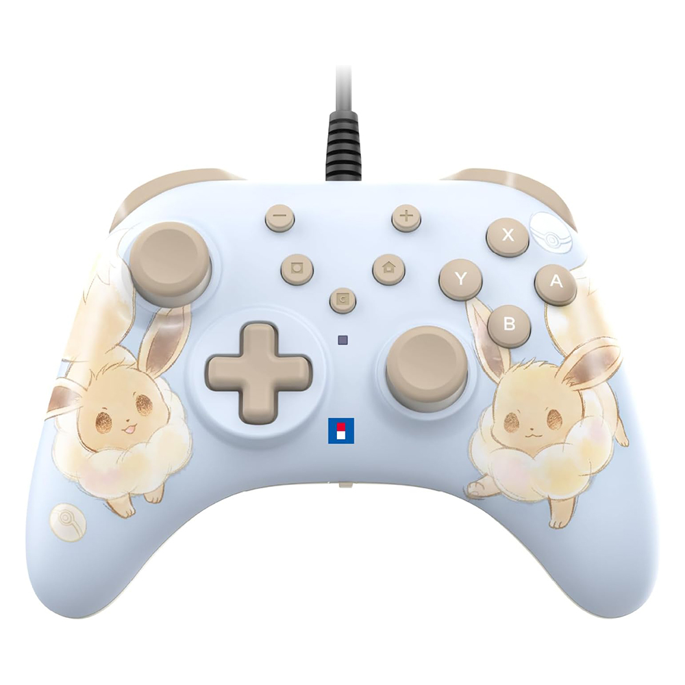 Corded Gamepad for Nintendo Switch 2 HORI HoriPad Turbo Eevee Cottage Core NSX-083E baby blue