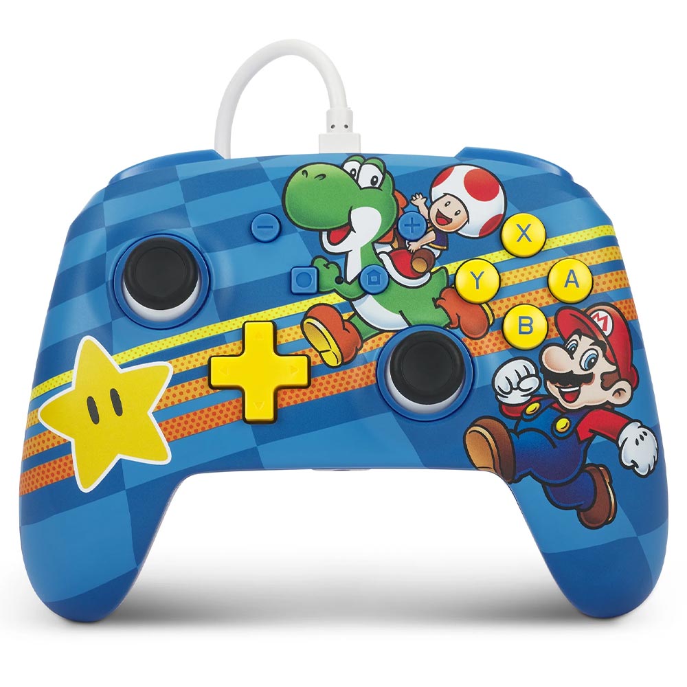 Corded Gamepad for Nintendo Switch POWER A Enhanced Mushroom Kingdom Friends
