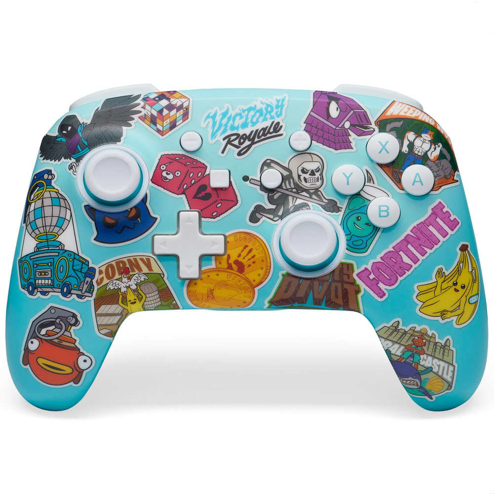 Cordless Gamepad for Nintendo Switch/Lite/OLED POWER A Fortnite Sticker Mania