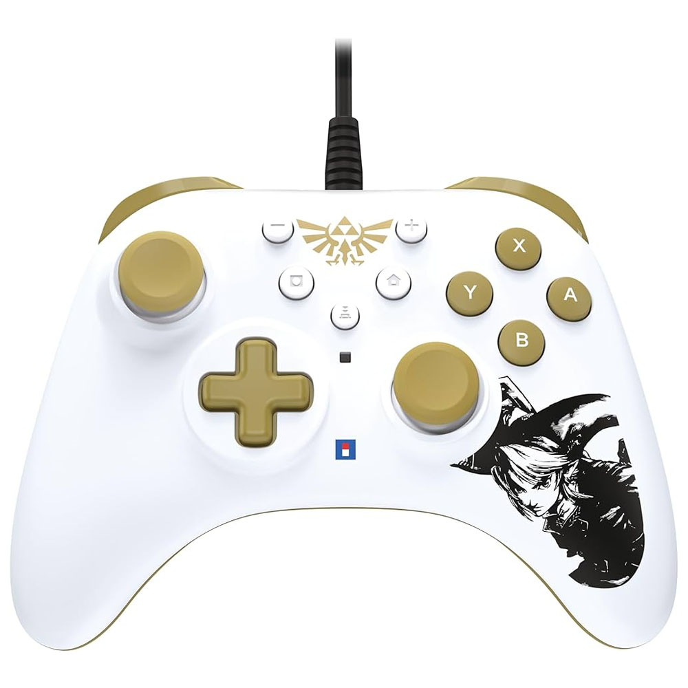 Corded Gamepad for Nintendo Switch HORI HoriPad Turbo Zelda NSW-463U white/gold