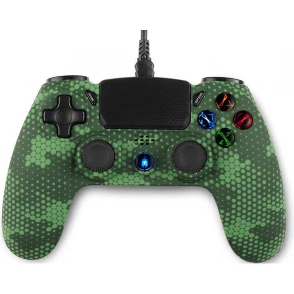 Corded Gamepad for PC/PS4 SPARTAN GEAR Hoplite 2 green camo