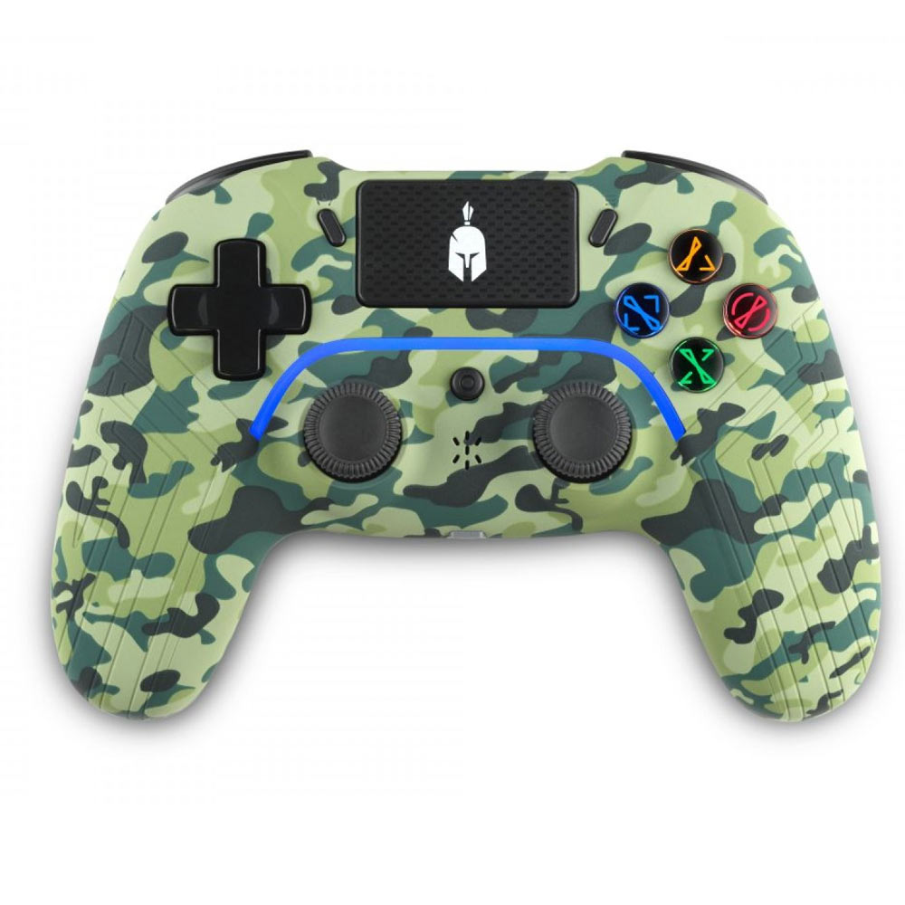 Cordless/Corded gamepad for PC/PS4 SPARTAN GEAR Aspis 4 green camo