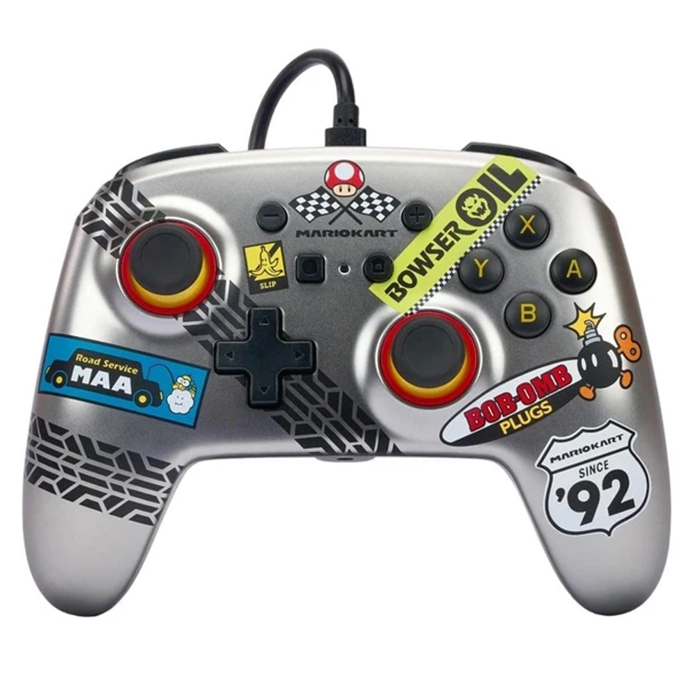 Corded Gamepad for Nintendo Switch POWER A Mario Kart Racer silver
