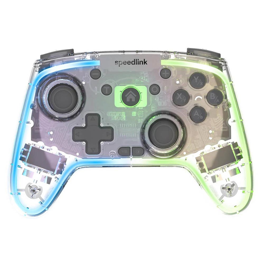 Cordless Gamepad for PC/PS3/Nintendo Switch/Android/iOS SPEEDLINK Rait ΝΧ RGB SL-650115-CR transparent