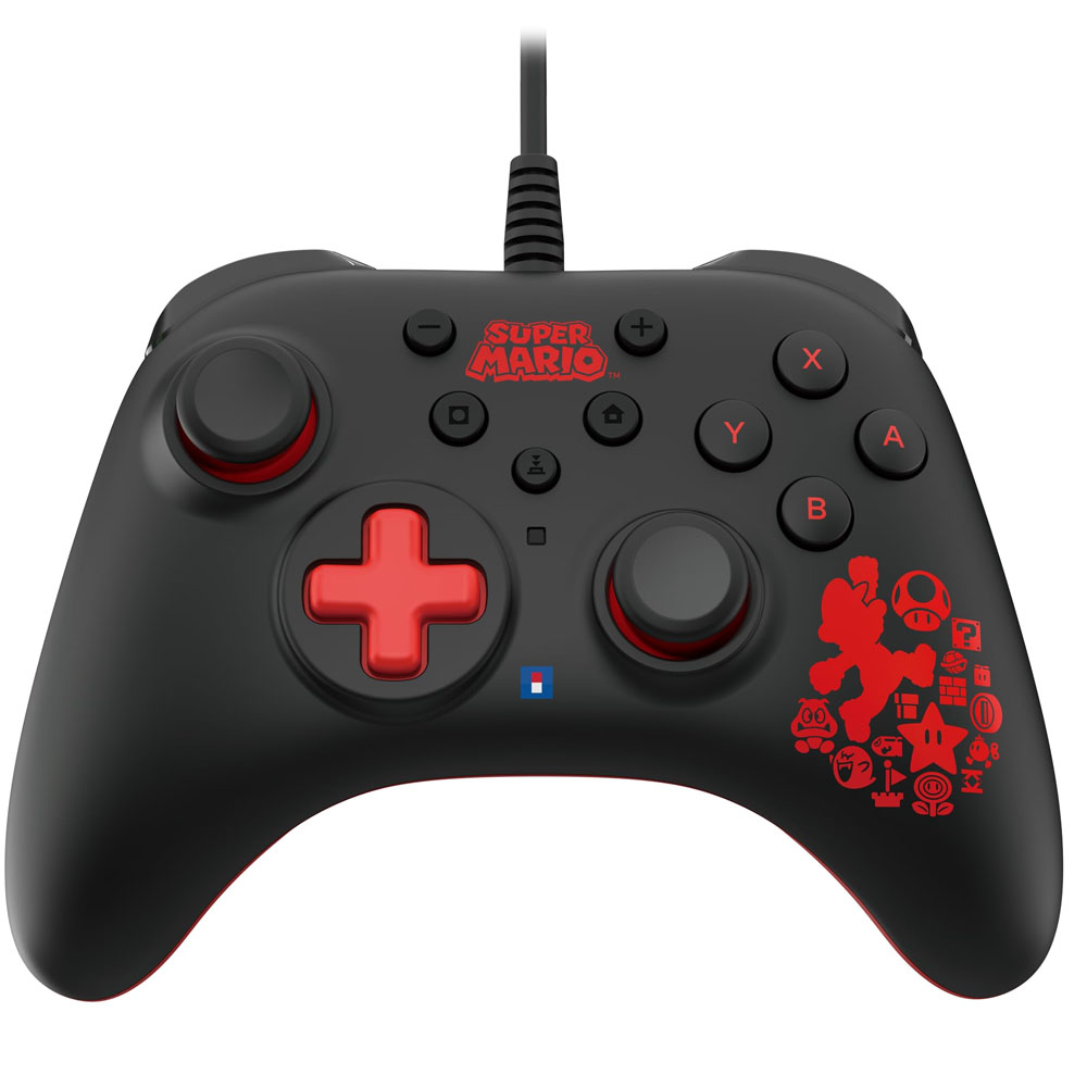 Corded Gamepad for Nintendo Switch HORI HoriPad Turbo Super Mario NSW-462U black/red