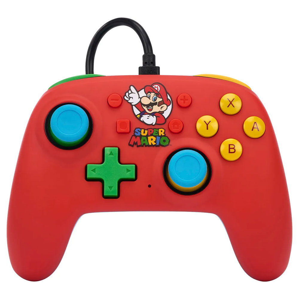 Corded Gamepad for Nintendo Switch POWER A Nano Mario Medley red