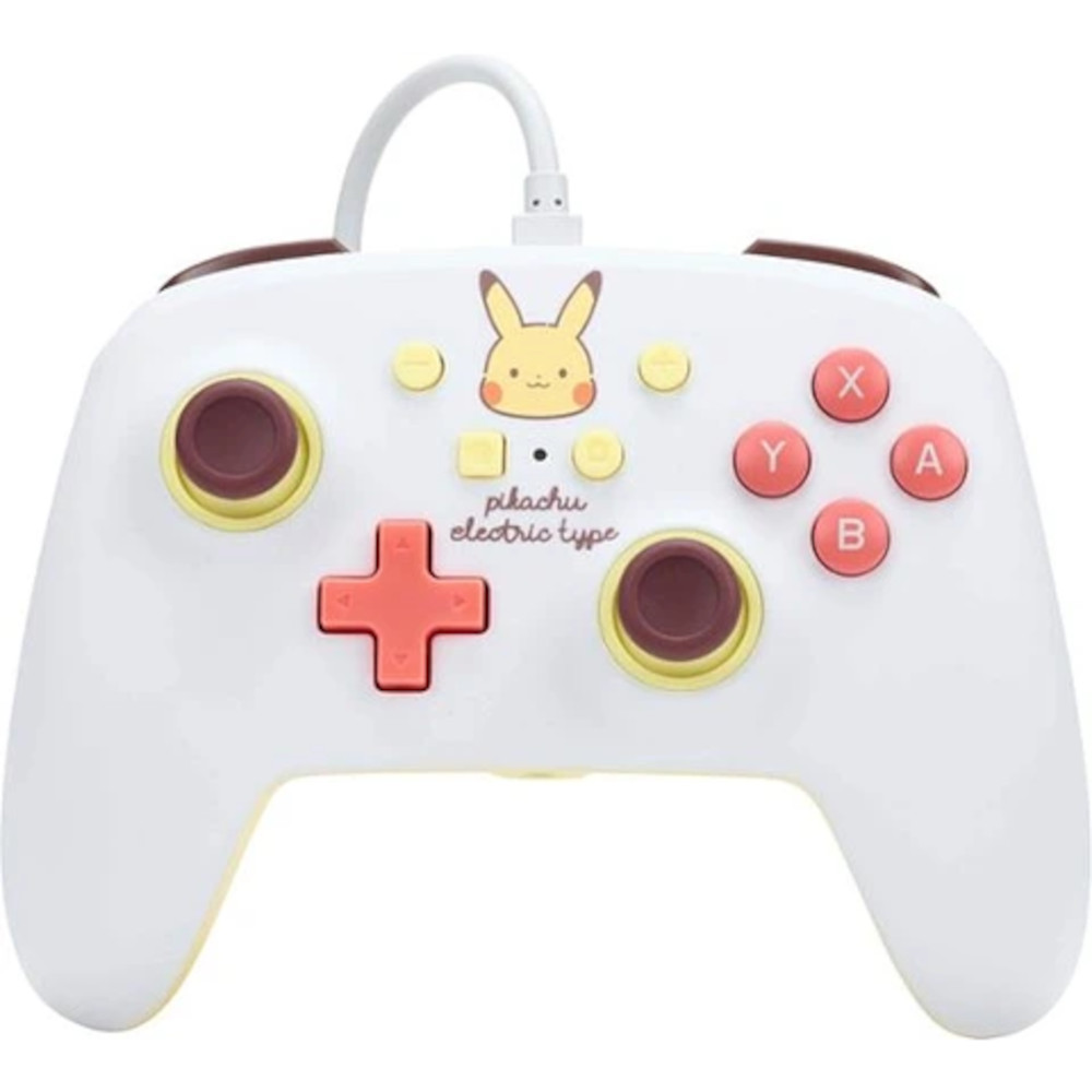Corded Gamepad for Nintendo Switch POWER A Enhanced Pikachu Electric Type white