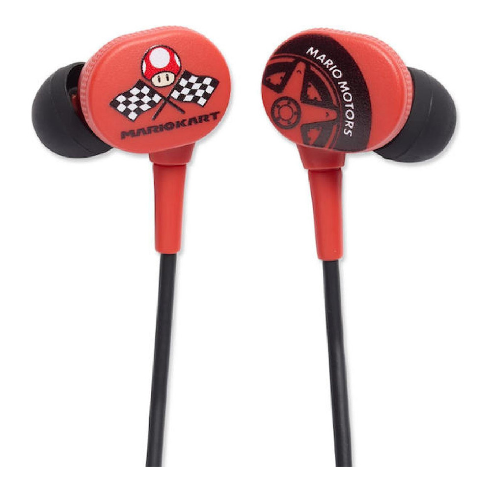 Earphones with microphone for Nintendo Switch POWER A Mario Kart Motors red