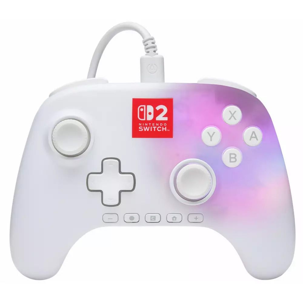 Corded Gamepad for Nintendo Switch 2 POWER A Advanced with Lumectra white