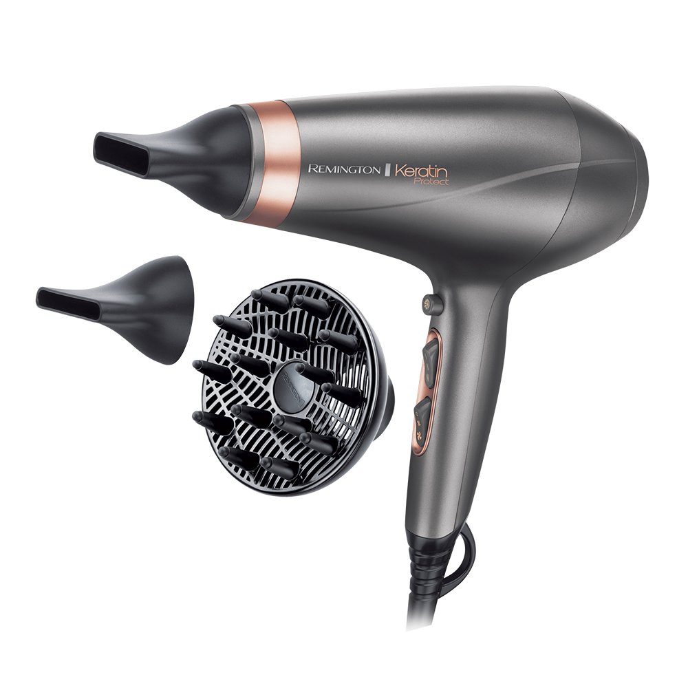 Hair dryer REMINGTON Keratin Protect 2200 AC8820 black/gold