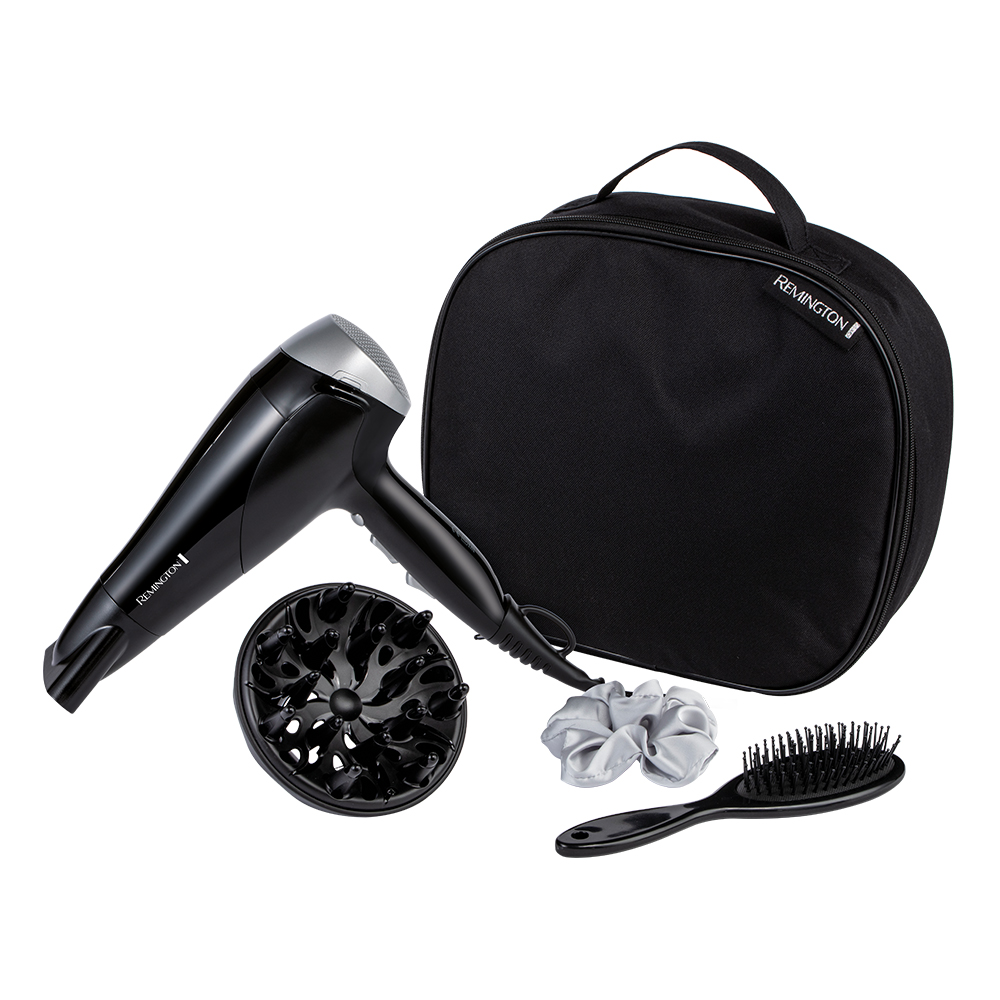 Hair Dryer REMINGTON Style Edition Hair Dryer Gift Set D3171GP black