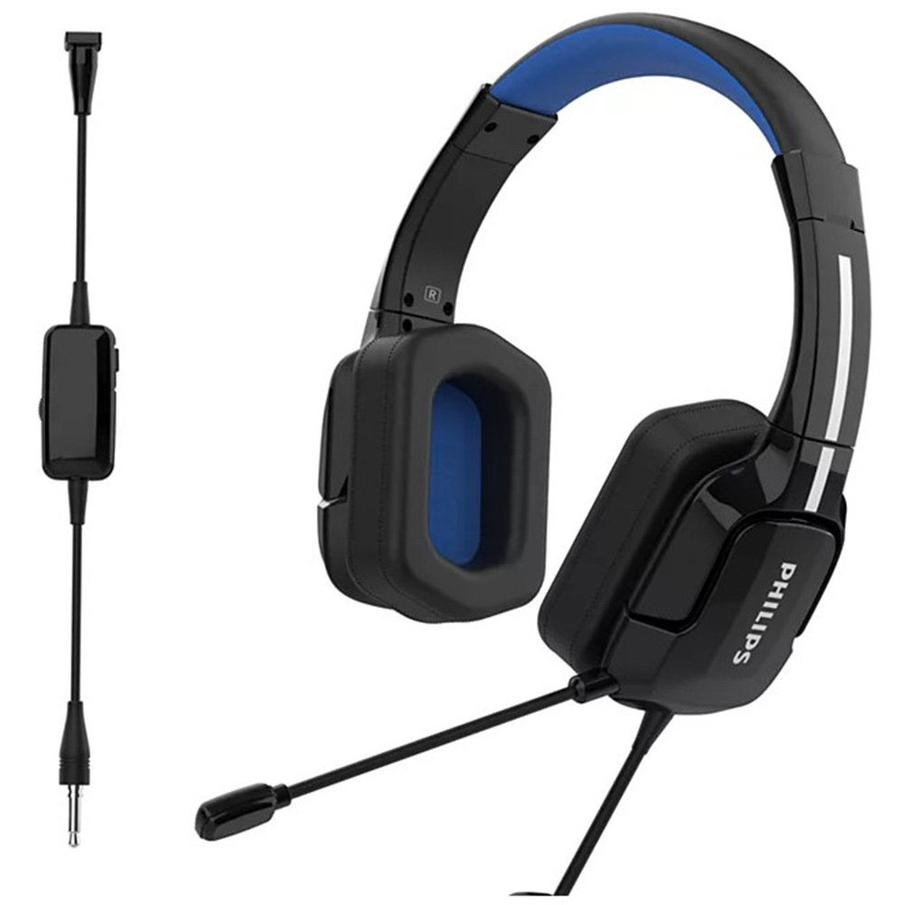 Headphones with microphone for PC PHILIPS Gaming 3000 Series TAGH301BL/00 blue/black