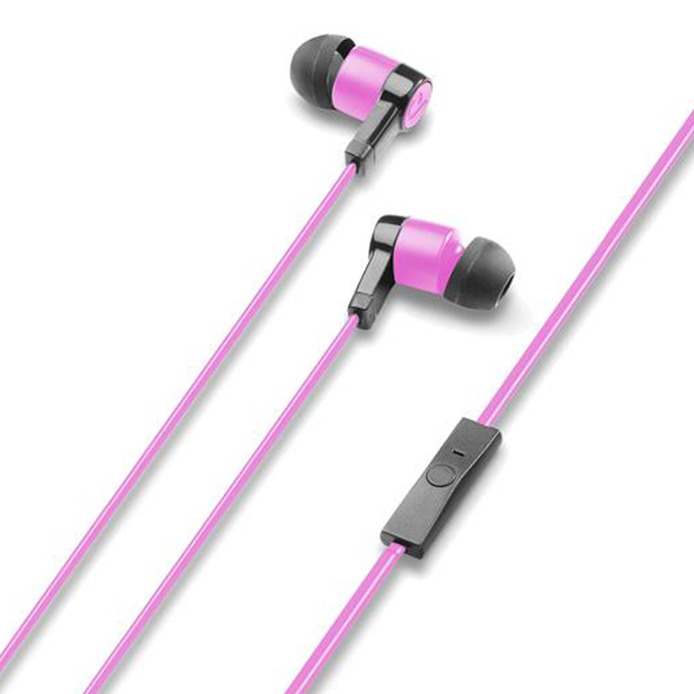 Earphones with microphone CELLULARLINE Stereo AUSTEREOINBB8310P pink
