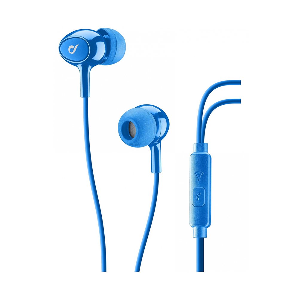 Earphones with microphone CELLULARLINE Acoustic ACOUSTICB blue