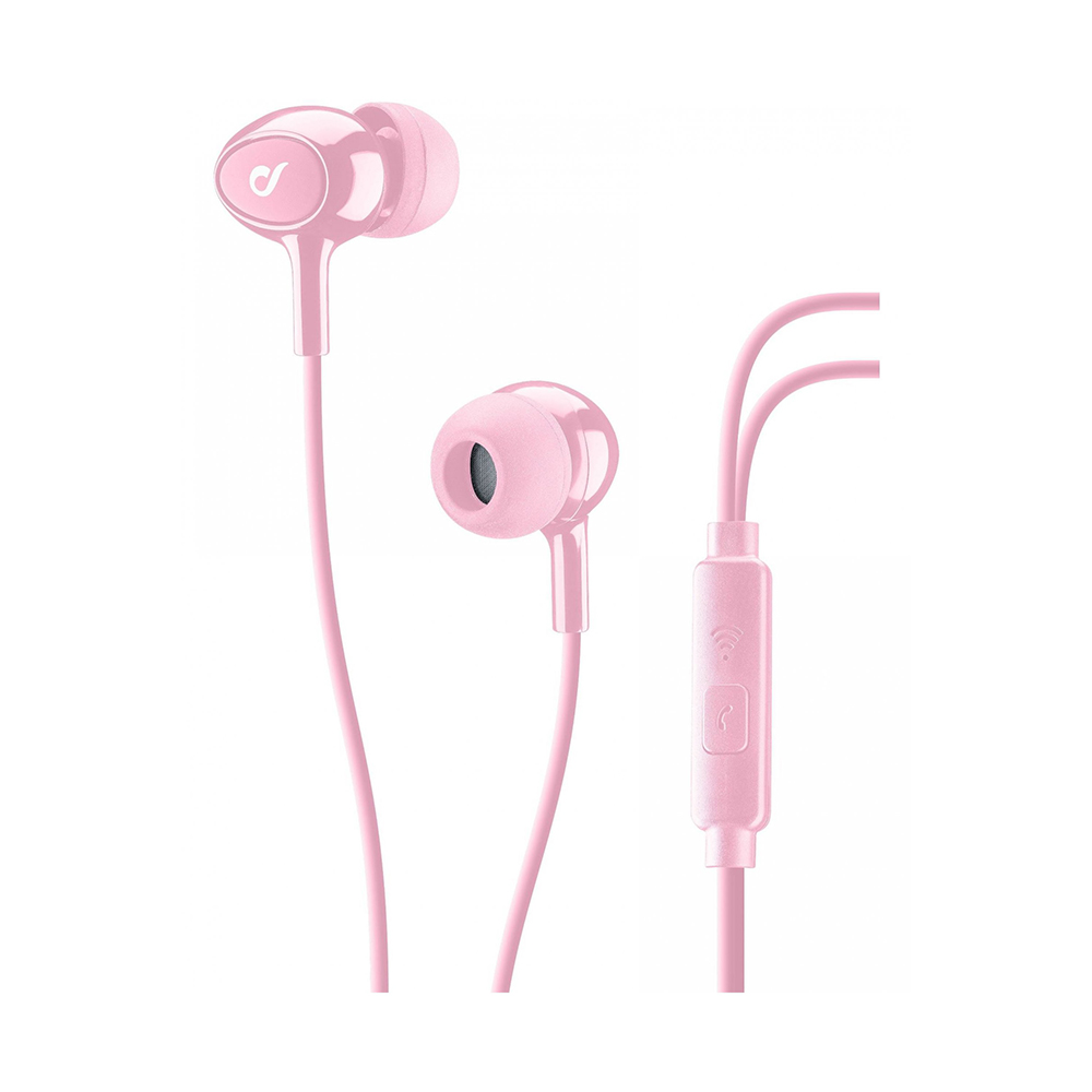 Earphones with microphone CELLULARLINE Acoustic ACOUSTICP pink