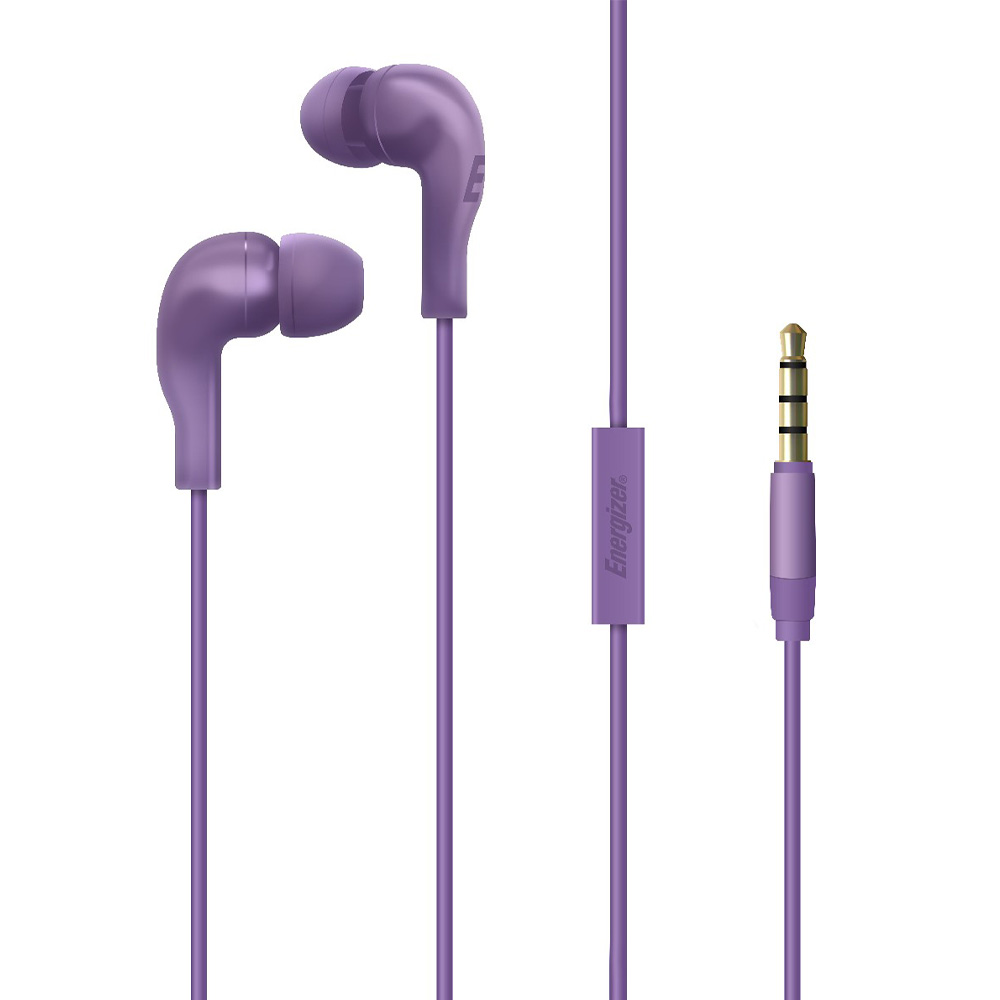 Earphones with microphone ENERGIZER CIA5 purple