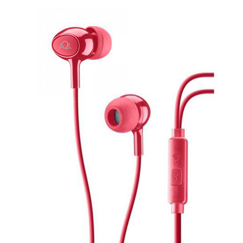 Earphones with microphone CELLULARLINE Acoustic ACOUSTICR red