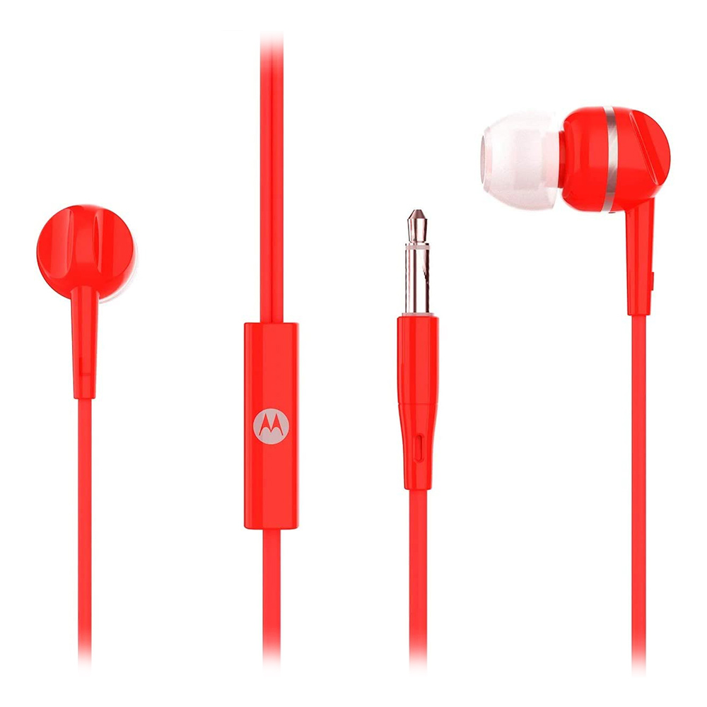 Earphones with microphone MOTOROLA Pace 105 red