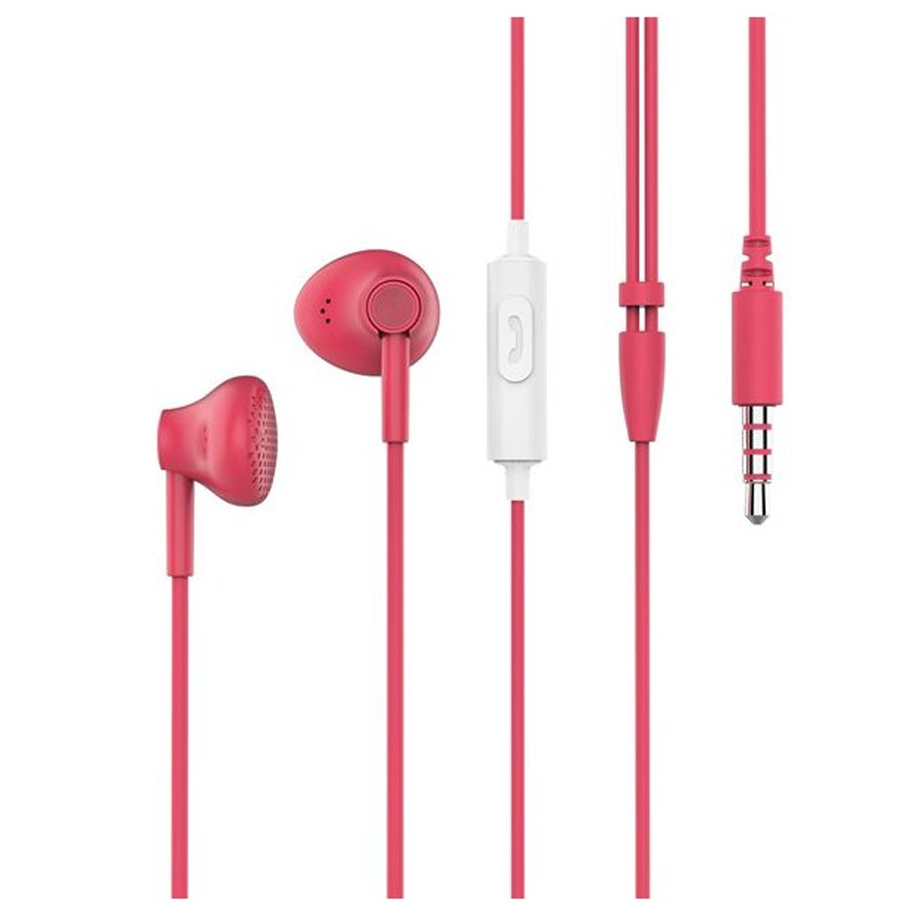 Earphones with microphone PANTONE Stereo PT-WDE001P pink