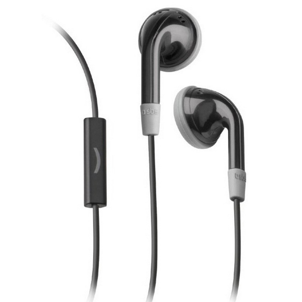 Earphones with microphone SBS Stereo Duo TE0CSE41K black