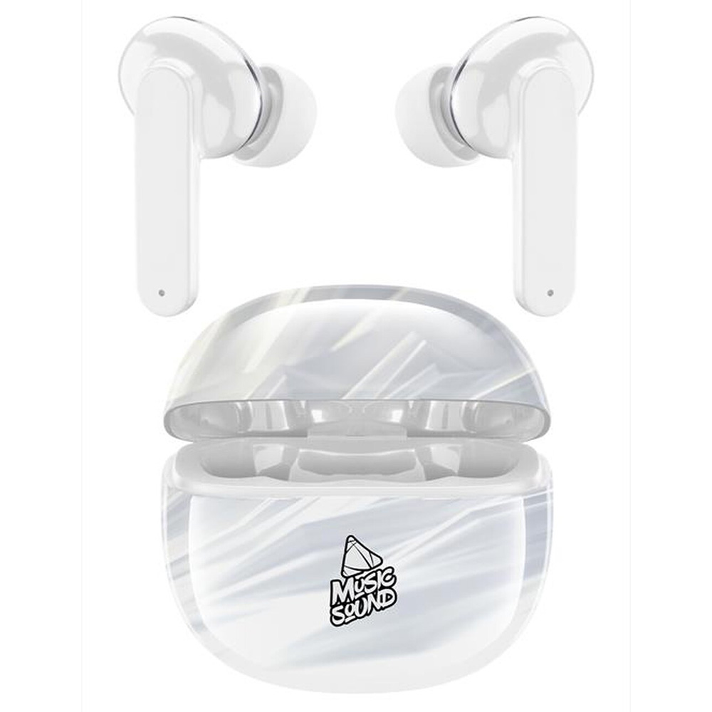 Bluetooth Earbuds CELLULAR Music Sound Fantasy Circle True Wireless BTMSTWSINEAR222 white