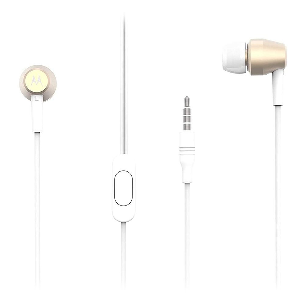 Earphones with microphone MOTOROLA Pace 200 white/gold