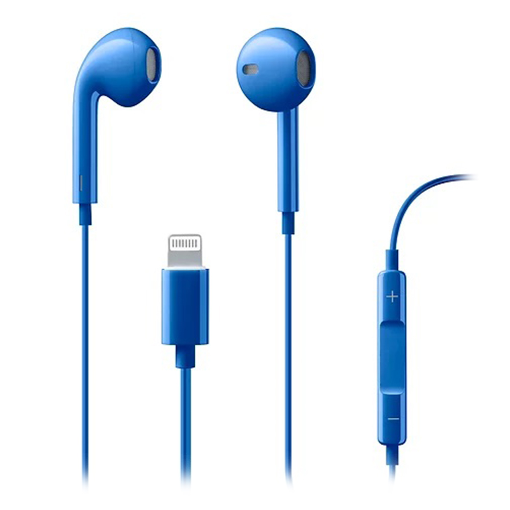 Earphones with microphone CELLULARLINE Swan MFI AUSWANMFIIPHB blue