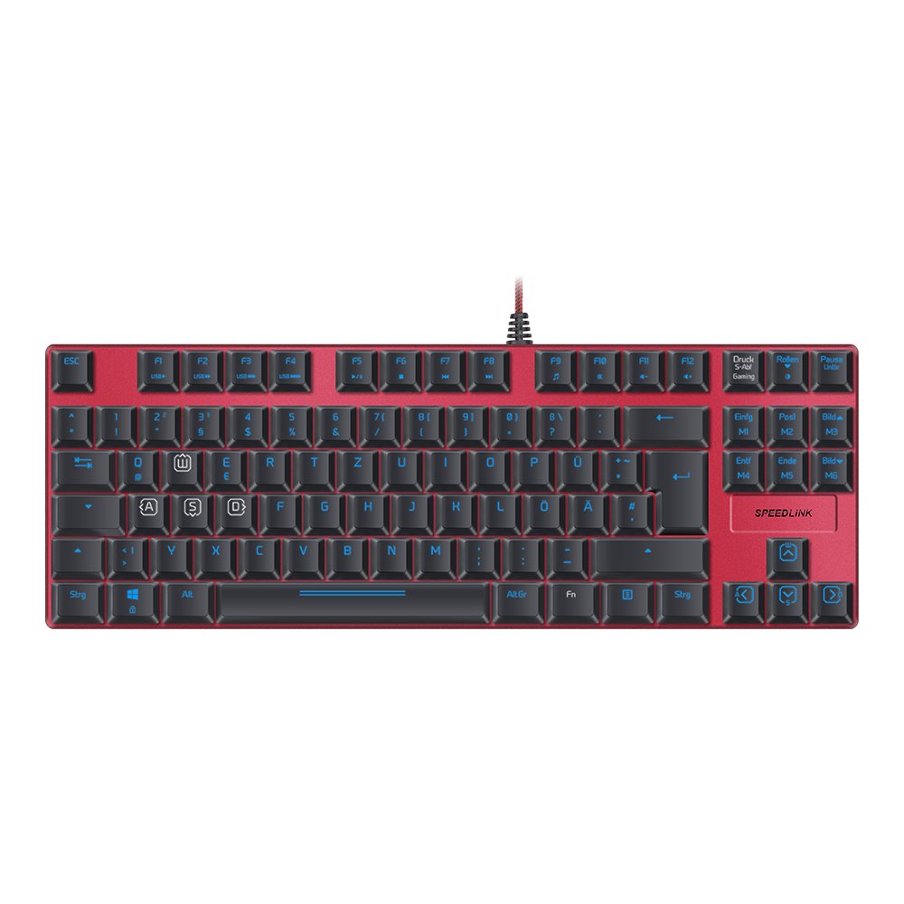 Gaming Corded Keyboard SPEEDLINK Ultor SL-670008-BKRD UK black/red