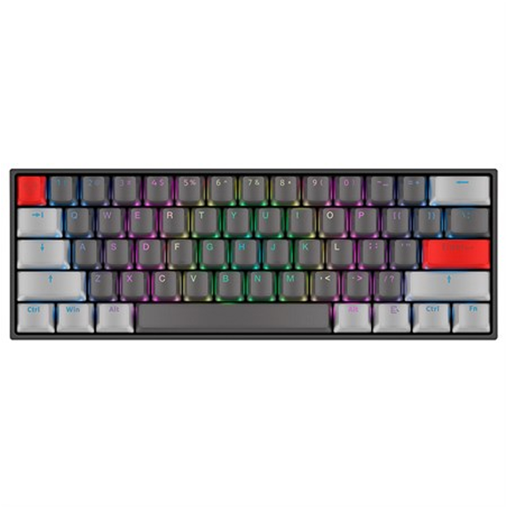 Gaming Corded Keyboard YENKEE Ultra Compact Atom US YKB 3600US RGB grey
