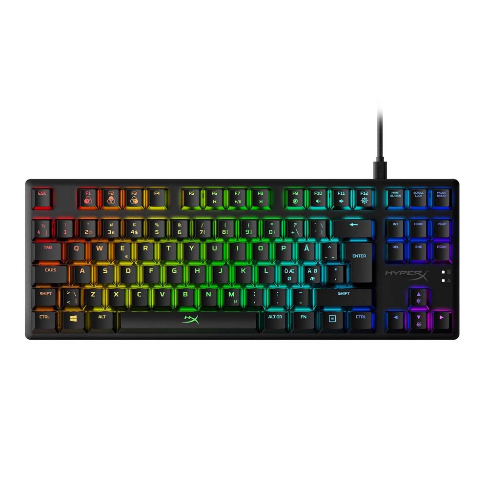 Gaming Corded Keyboard HyperX Alloy Core Origins US RGB HX-KB7BLX-US black