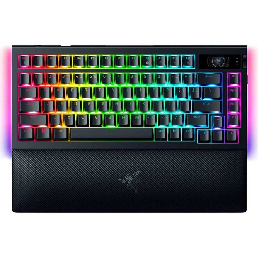 Gaming Cordless Keyboard RAZER BlackWidow V4 Pro 75% Orange Switches RGB US black
