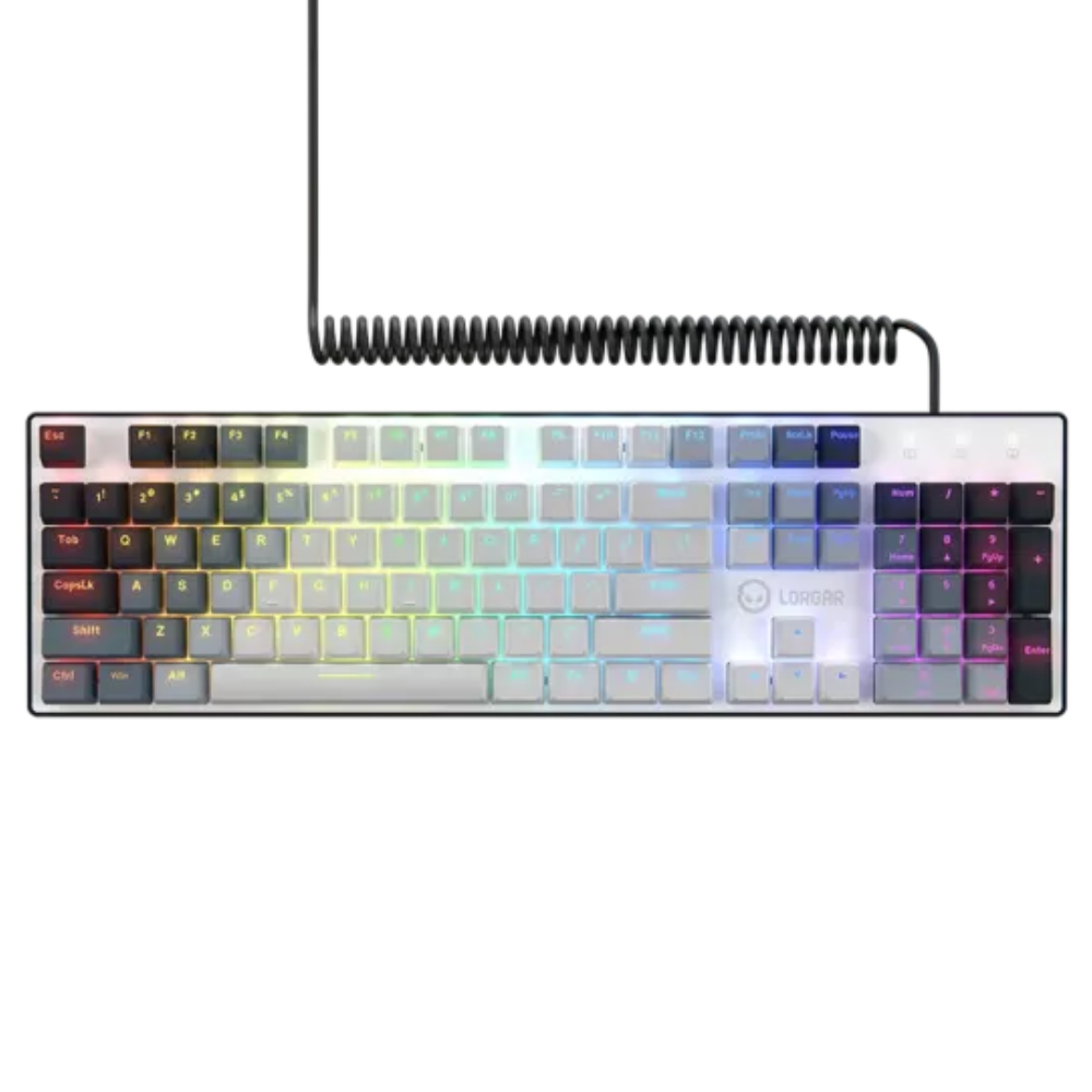 Gaming Corded Keyboard LORGAR Azar 514 TKL LRG-GK514TKL-WH-US white