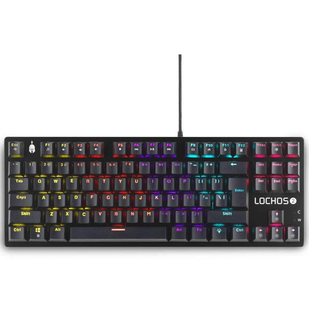 Gaming Corded keyboard SPARTAN GEAR Lochos 2 US RGB TKL black