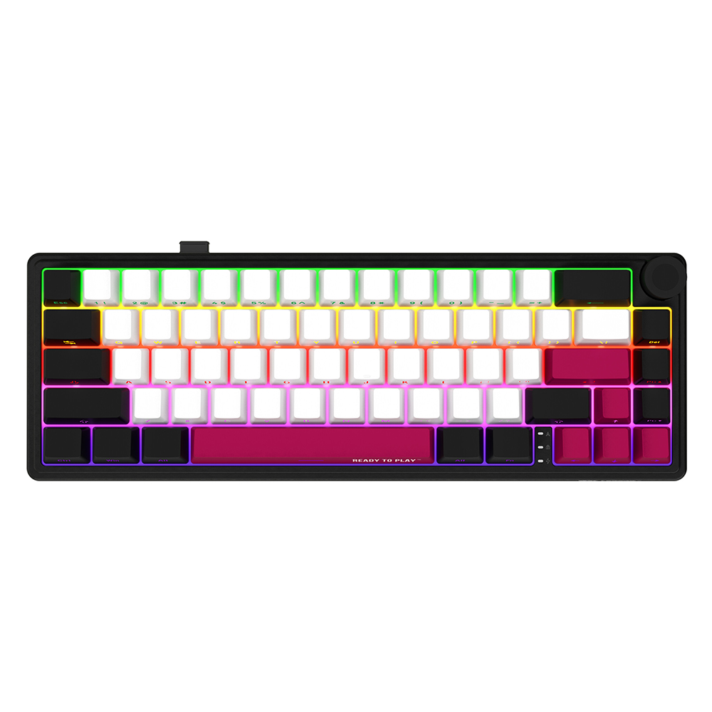 Gaming Cordless Keyboard LORGAR KBP70 Mini LRG-KBP70MW-BK US black/white