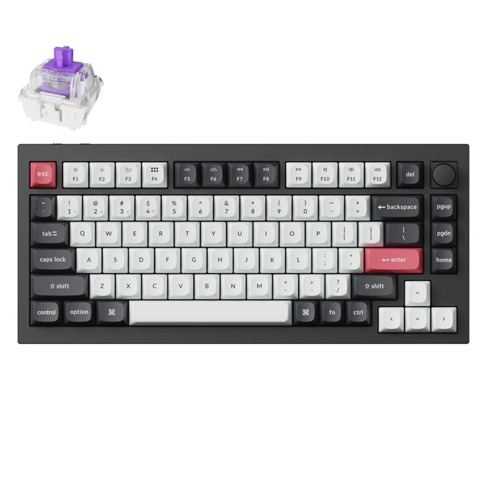 Gaming Cordless Keyboard KEYCHRON Q1 HE QMK Q1H-M1 US black