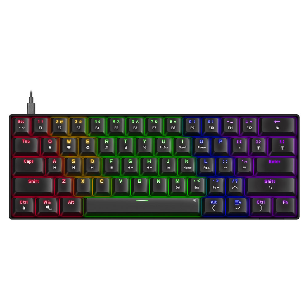 Gaming Corded Keyboard SPEEDLINK Atmos Rainbow SL-670015-BK US RGB black