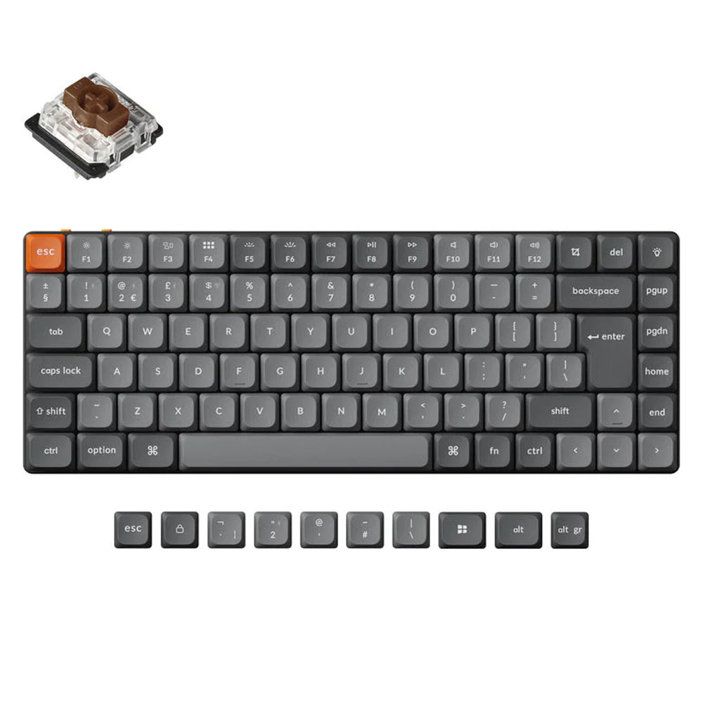 Gaming Cordless Keyboard KEYCHRON (K3M-H3) K3 Max QMK/VIA US RGB black