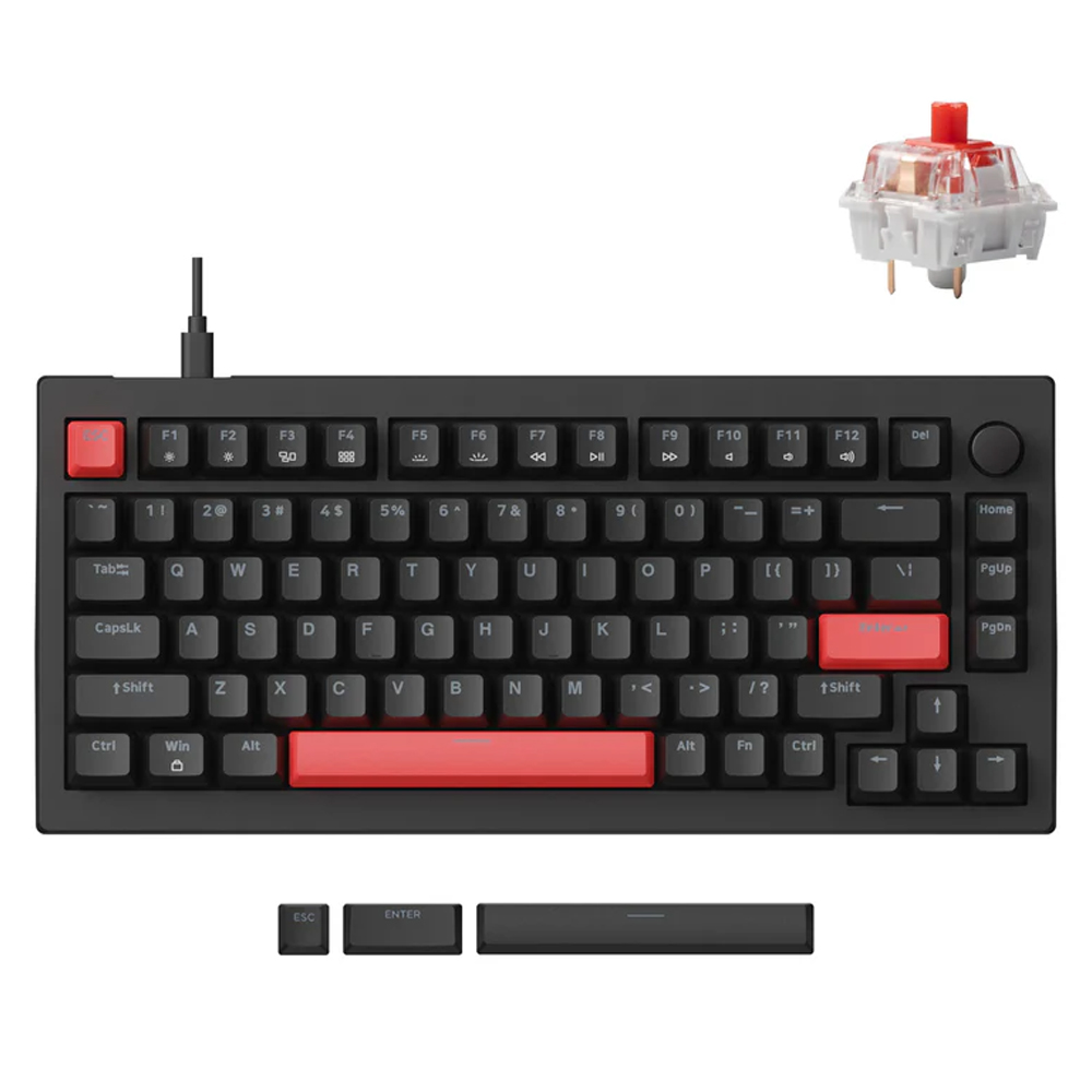 Gaming Corded Keyboard KEYCHRON Lemokey X4 QMK X4-A1 US black