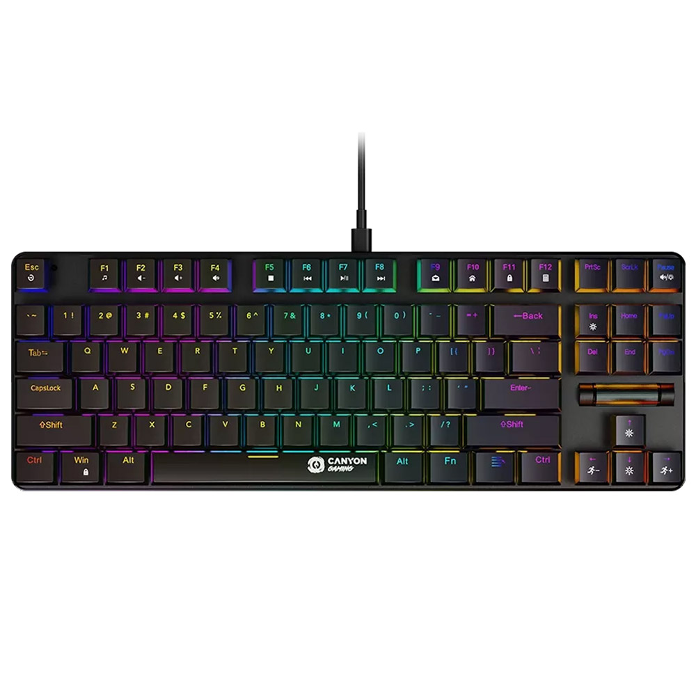 Gaming Corded Keyboard CANYON Cometstrike TKL GK-50 CND-SKB50-US black