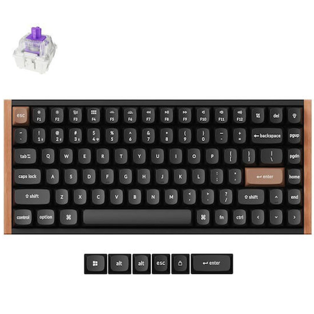 Gaming Cordless Keyboard KEYCHRON K4 HE Special Wood (K4H-F1) Magnetic Switch US RGB black