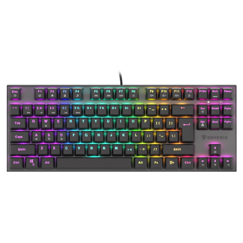 Gaming Corded Keyboard GENESIS Thor 303 TKL RGB US NKG-1882 black