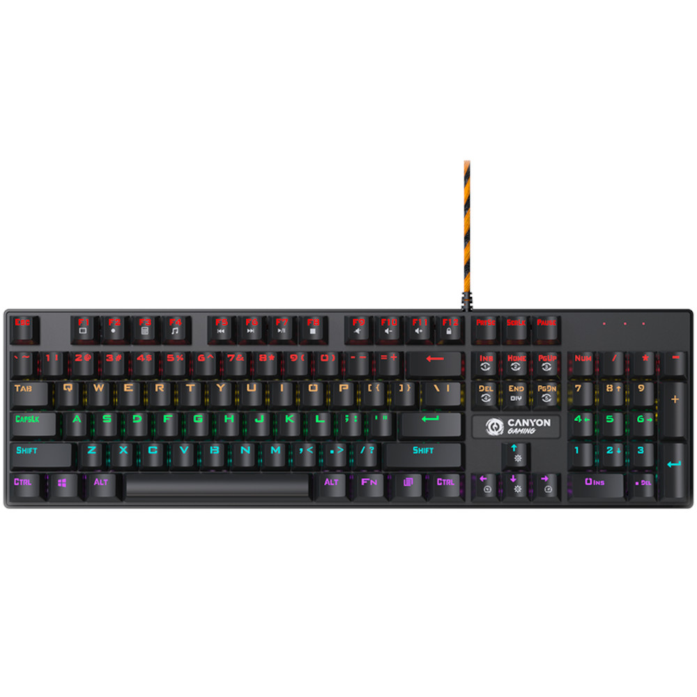 Gaming Corded Keyboard CANYON Deimos GK-4 RGB US CND-SKB4-US black