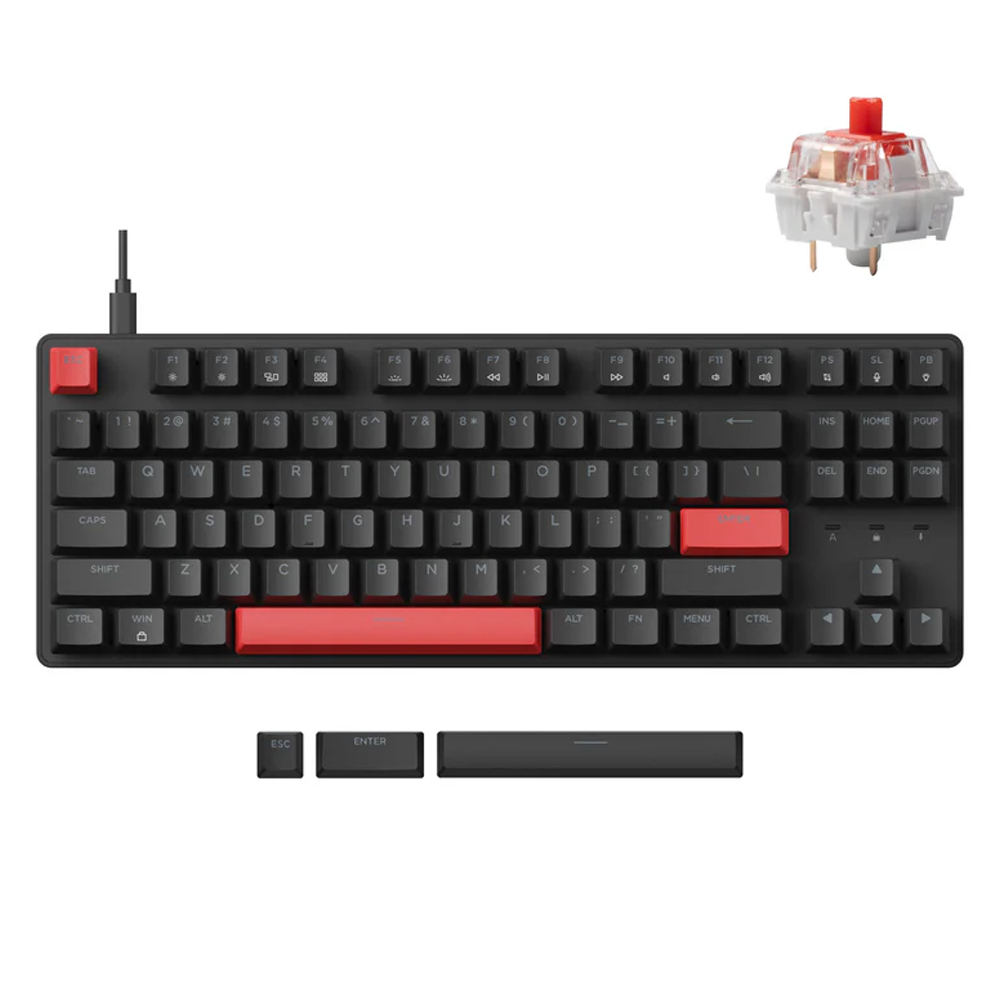 Gaming Corded Keyboard KEYCHRON Lemokey X1 QMK/VIA X1-A1 US black