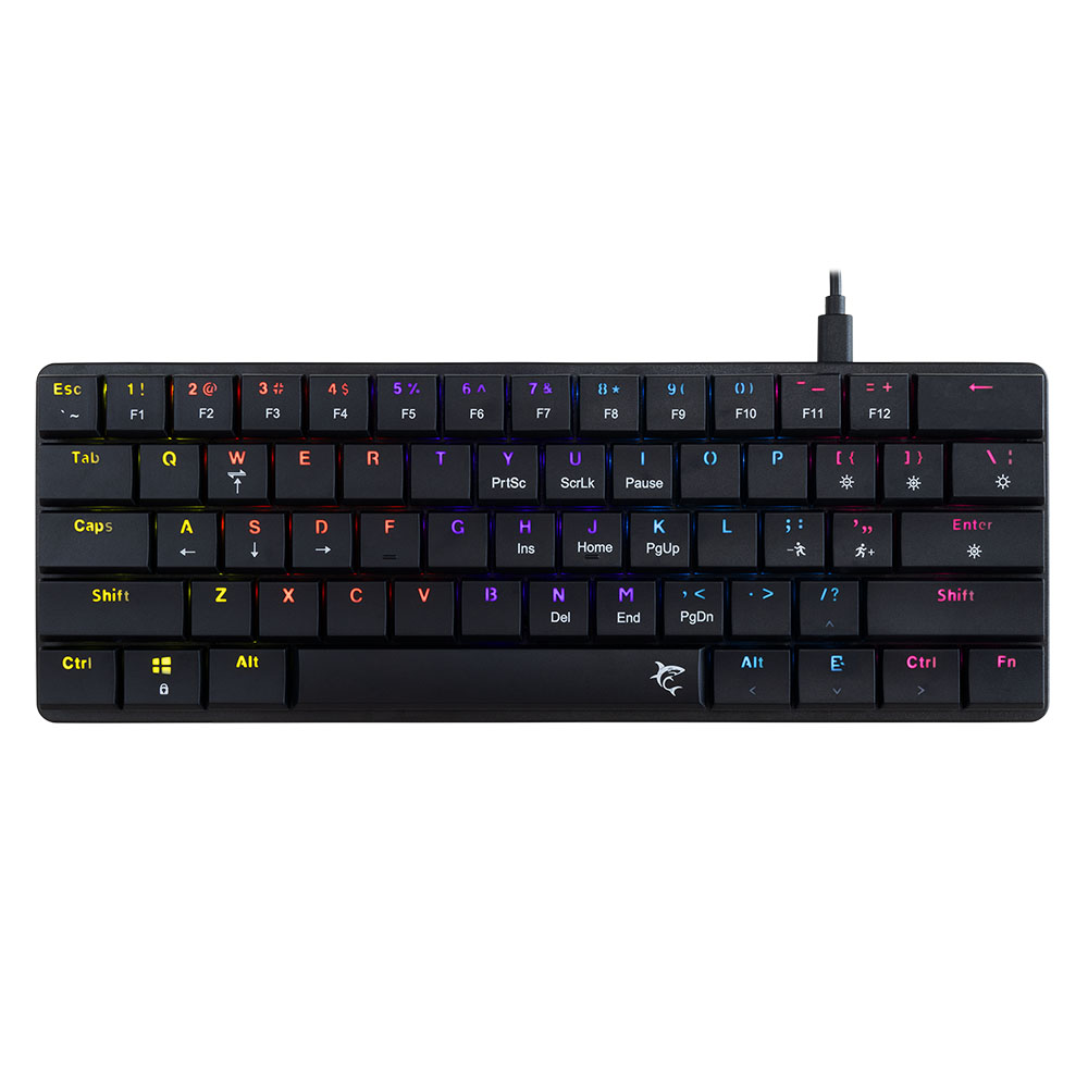 Gaming Corded Keyboard WHITE SHARK Nagamaki Red Switch GK-006111 US black