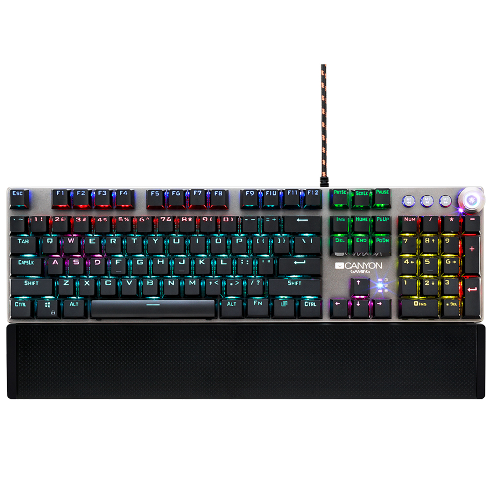 Gaming Corded Keyboard CANYON Nightfall GK-7 CND-SKB7 US RGB black