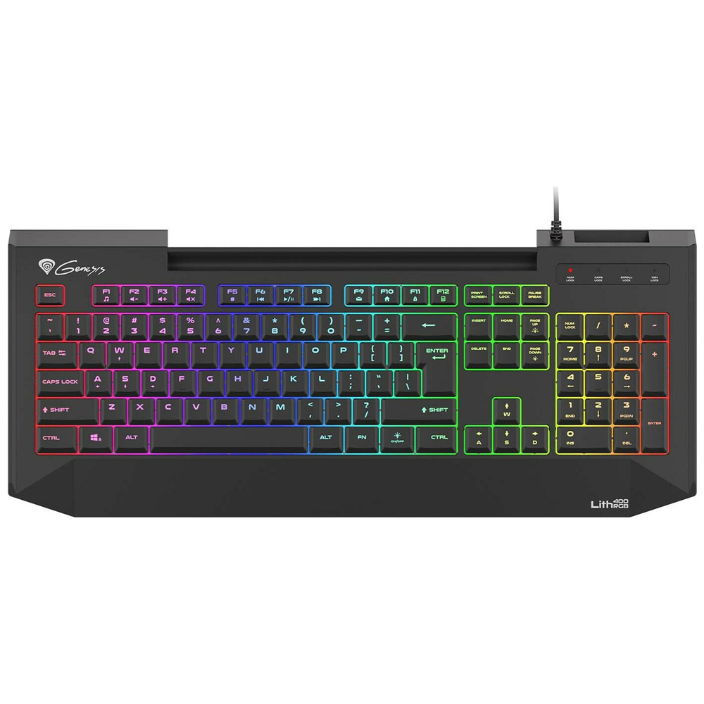 Gaming Corded Keyboard GENESIS Lith 400 RGB NKG-1619 US black