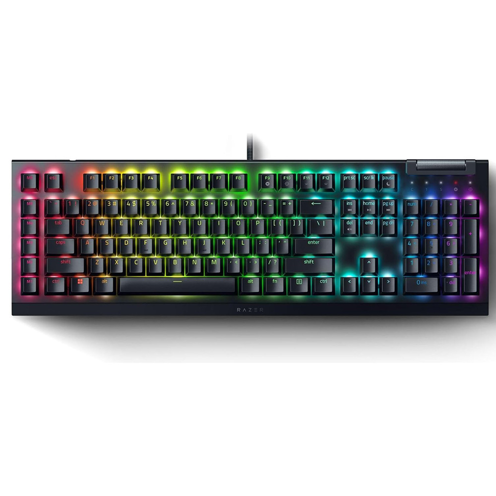 Gaming Corded Keyboard RAZER BlackWidow V4 X Yellow switches RGB US black