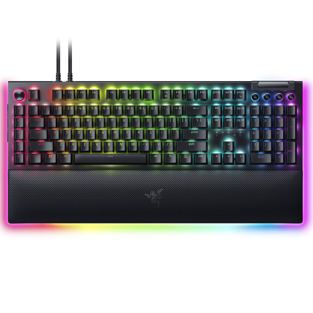 Gaming Corded Keyboard RAZER BlackWidow V4 Yellow switches RGB US black